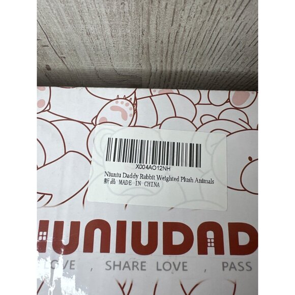 Fluffy Plush Bunny Stuffed Weighted Animal Toy 18" 3.5 Lbs By NiuNiuDaddy - Picture 7 of 10